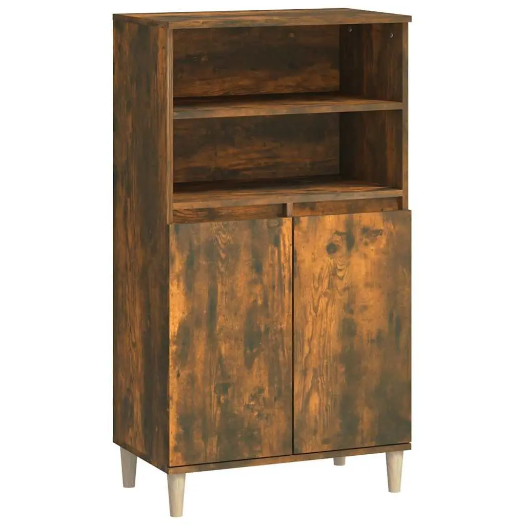 Highboard Sideboard Cabinet Storage Furniture Brown Engineered Wood 60x36x110cm