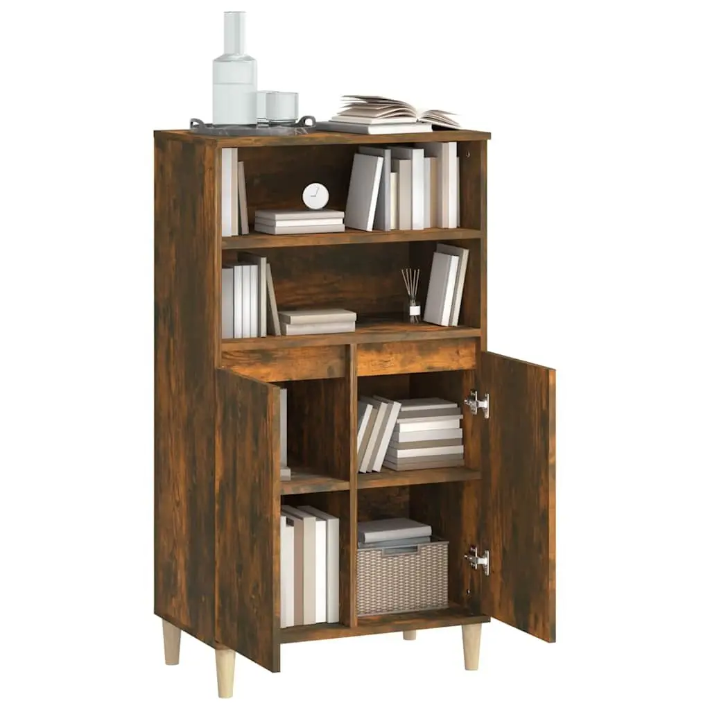 Highboard Sideboard Cabinet Storage Furniture Brown Engineered Wood 60x36x110cm