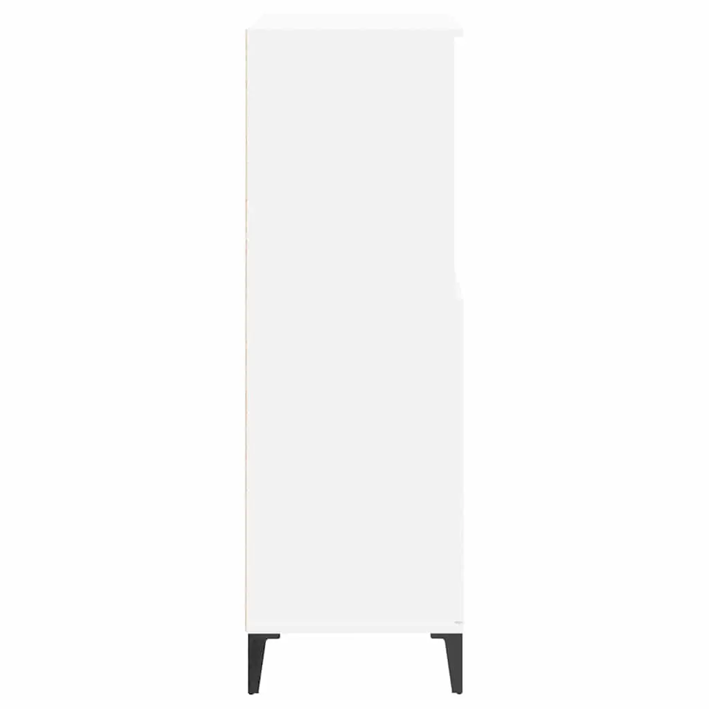 Highboard Storage Cabinet Engineered Wood 60x36x110 cm White