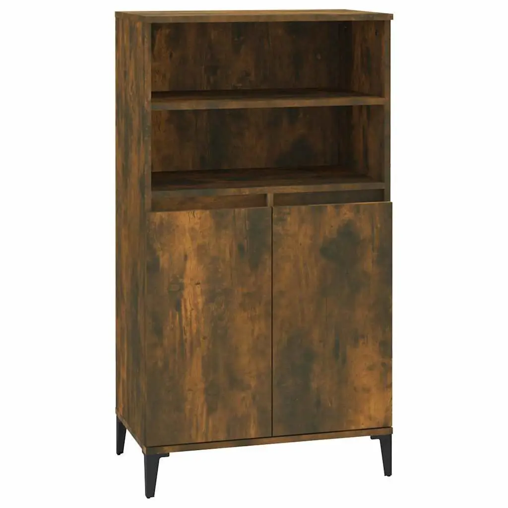 Engineered Wood Highboard Sideboard with Metal Feet
