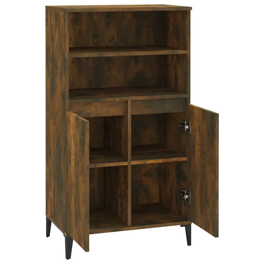 Engineered Wood Highboard Sideboard with Metal Feet