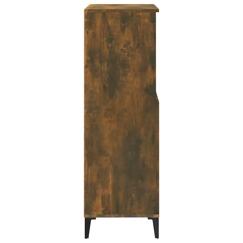 Engineered Wood Highboard Sideboard with Metal Feet