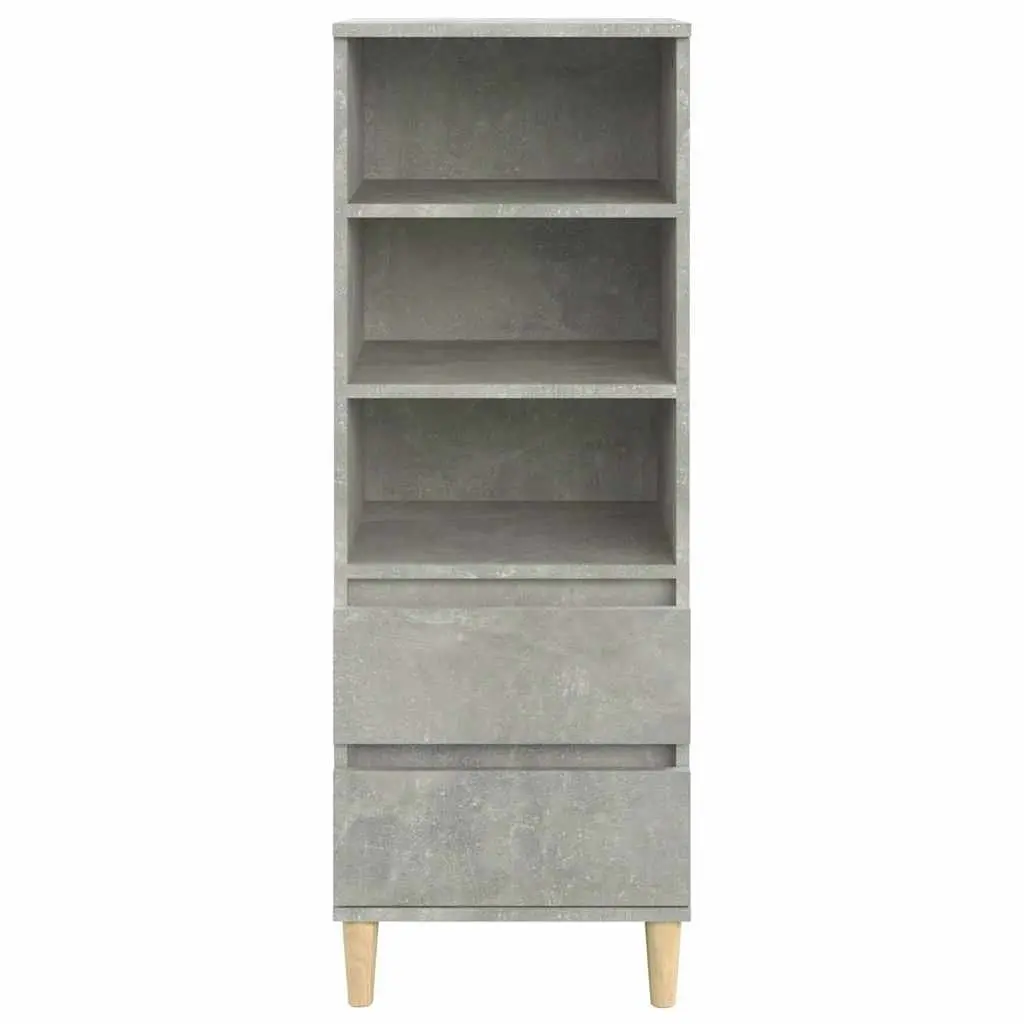 Grey Engineered Wood Highboard with Storage