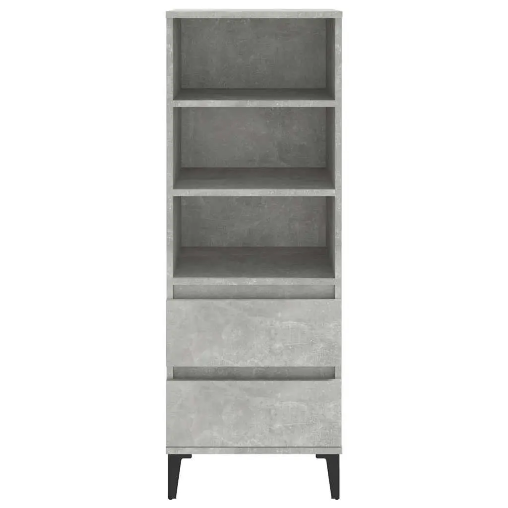 Grey Highboard Storage Cabinet 40x36x110cm