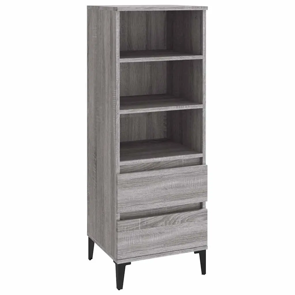 Grey Highboard Sideboard Cabinet 40x36x110cm