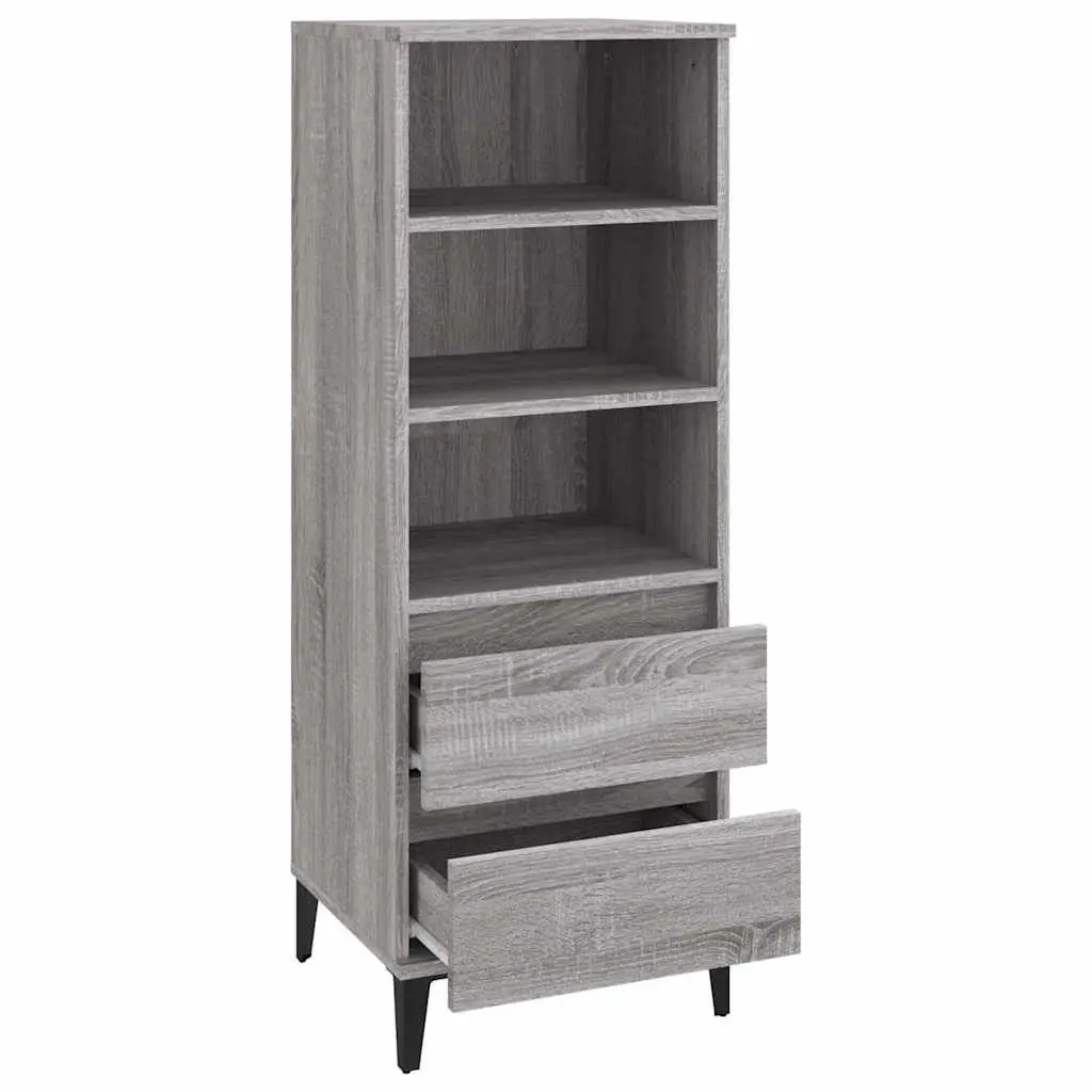 Grey Highboard Sideboard Cabinet 40x36x110cm