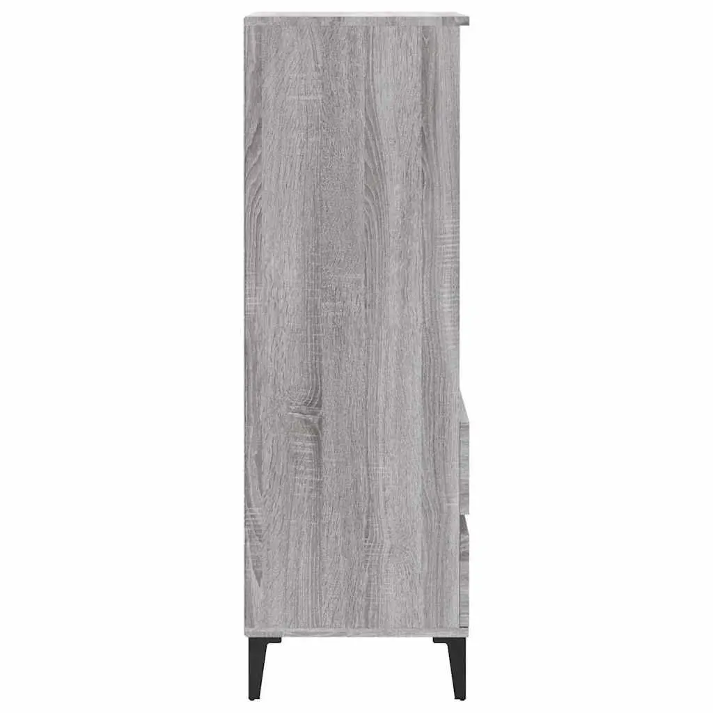 Grey Highboard Sideboard Cabinet 40x36x110cm