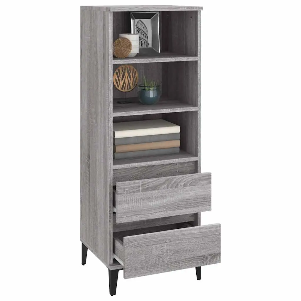 Grey Highboard Sideboard Cabinet 40x36x110cm