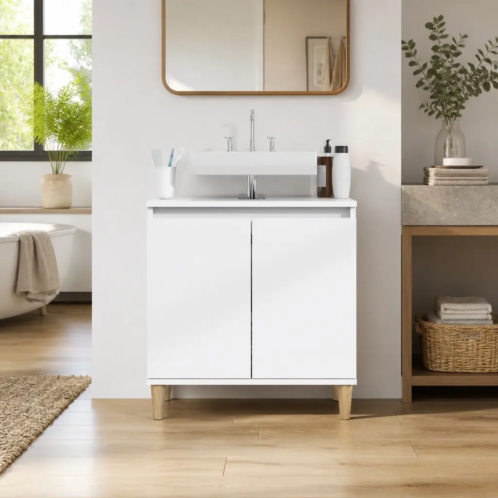 Engineered Wood Bathroom Vanity Unit Sink Cabinet