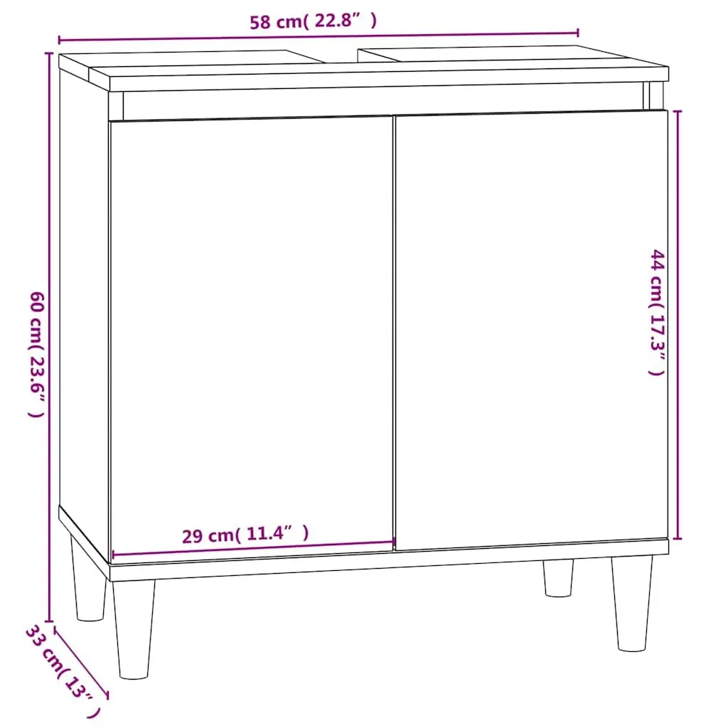 Engineered Wood Bathroom Vanity Unit Sink Cabinet