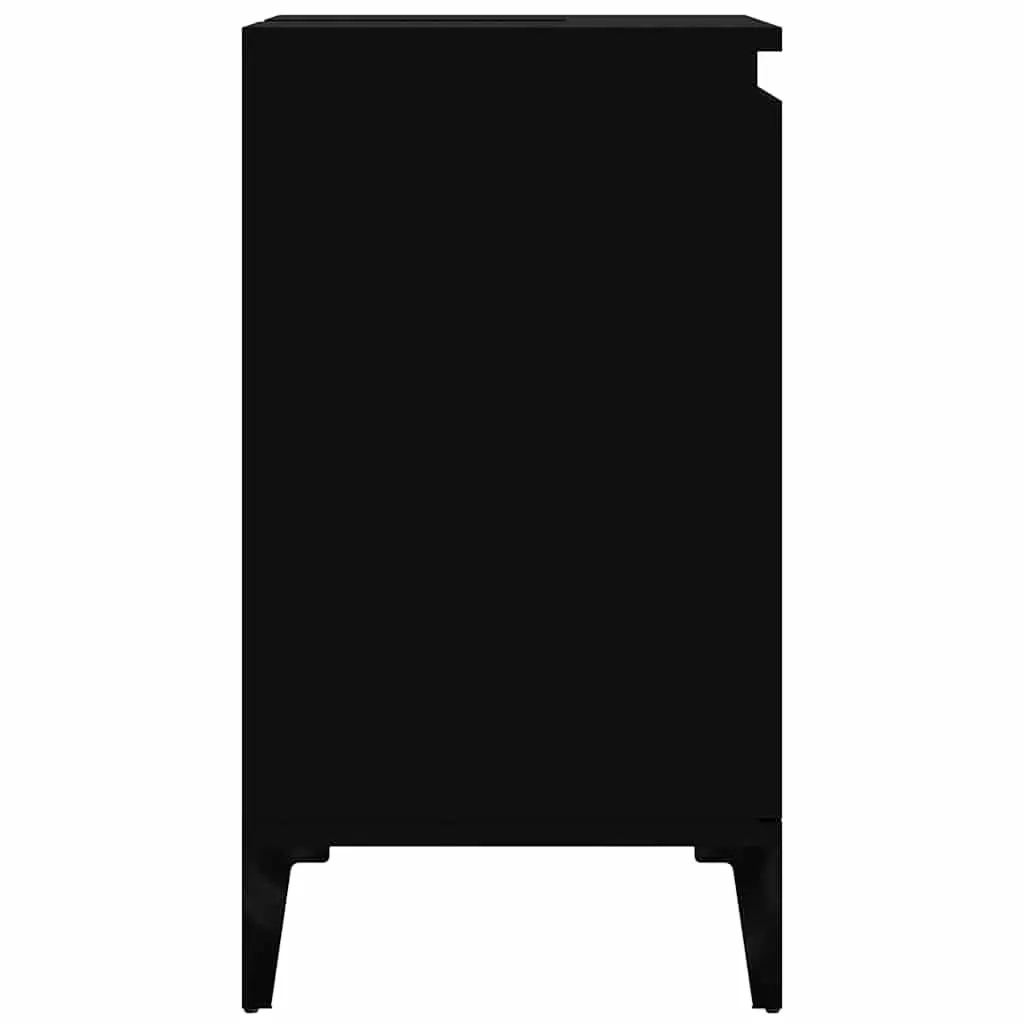 Black Wall-Mounted Sink Cabinet for Bathrooms