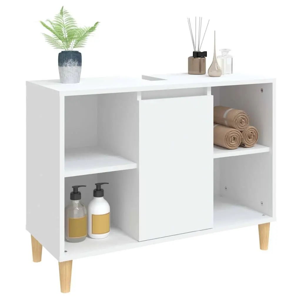 Bathroom Sink Cabinet Engineered Wood 80x33x60 cm White