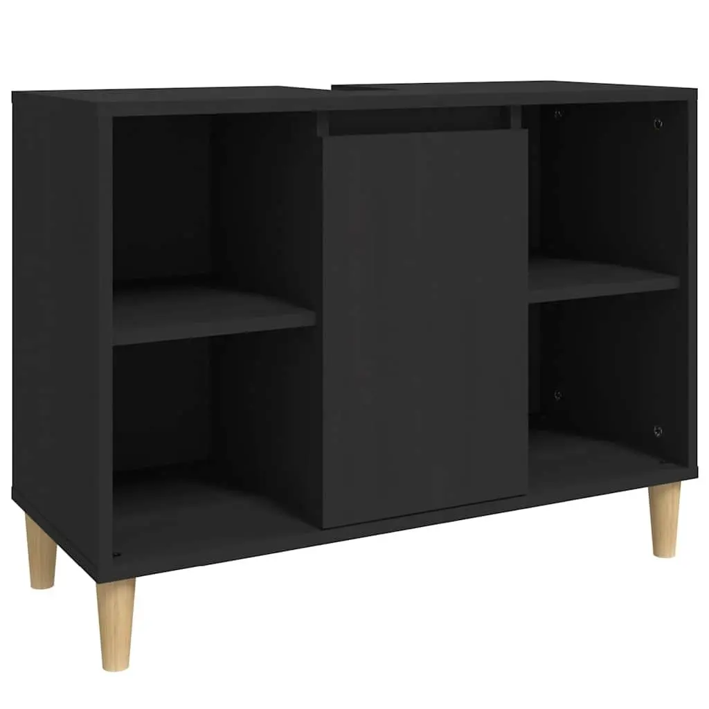 Black Bathroom Vanity Sink Cabinet Unit