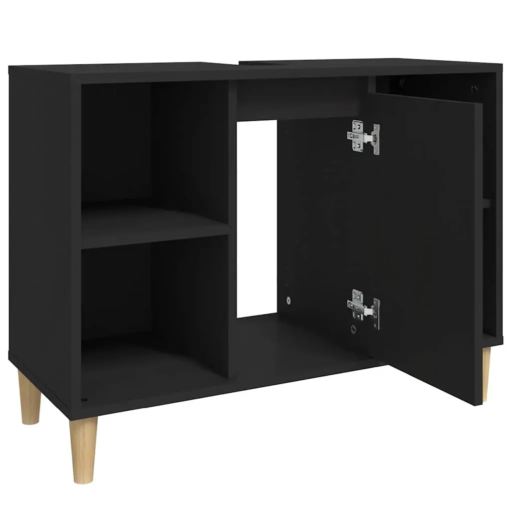 Black Bathroom Vanity Sink Cabinet Unit