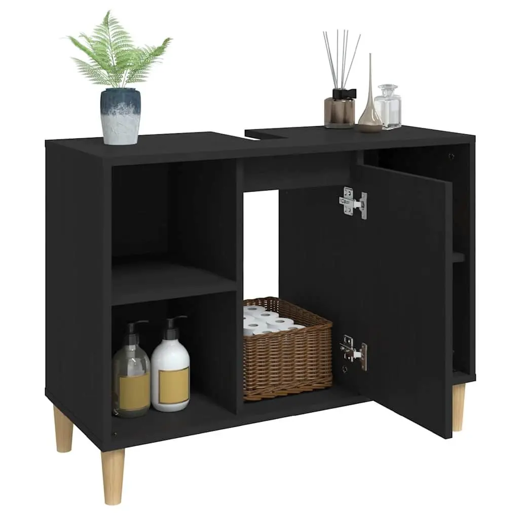 Black Bathroom Vanity Sink Cabinet Unit