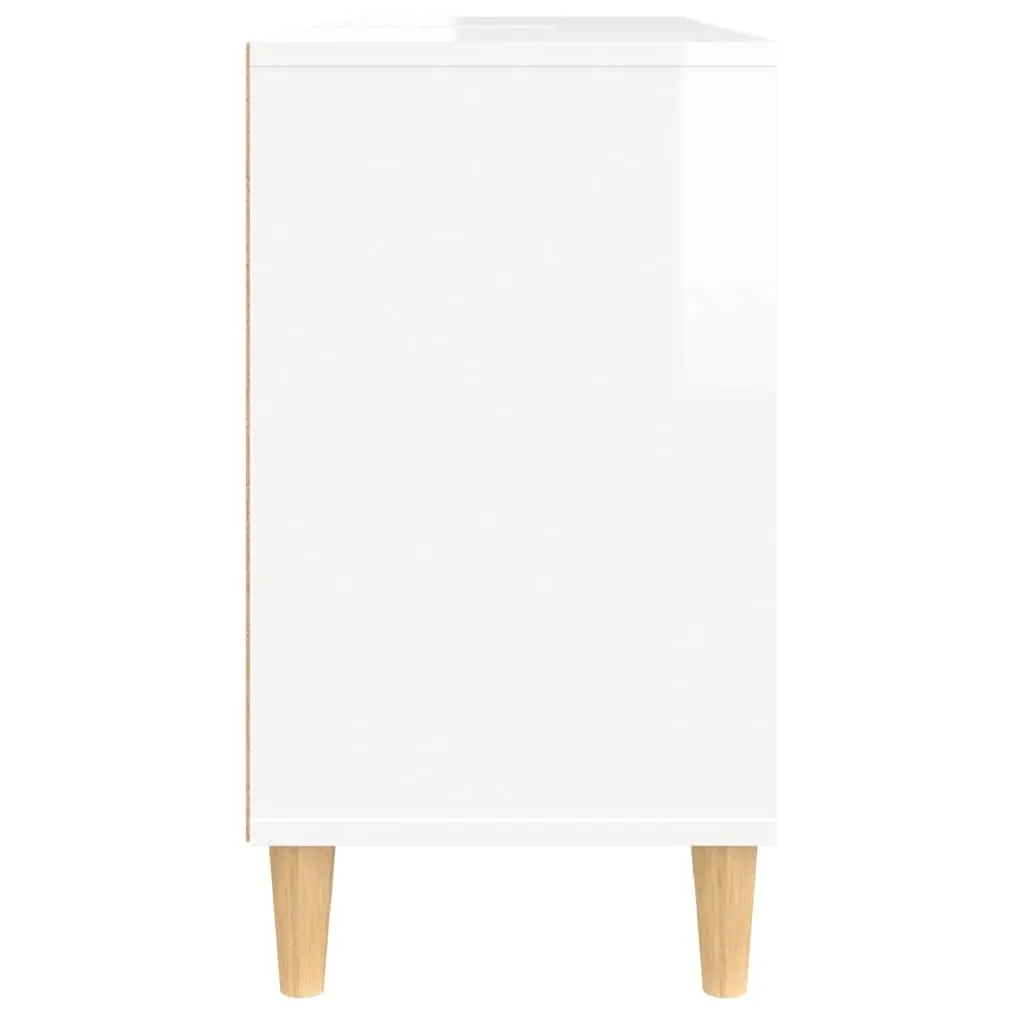 Bathroom Sink Cabinet Engineered Wood 80x33x60 cm High Gloss White