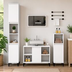 Premium White Bathroom Sink Cabinet 80x33x60cm