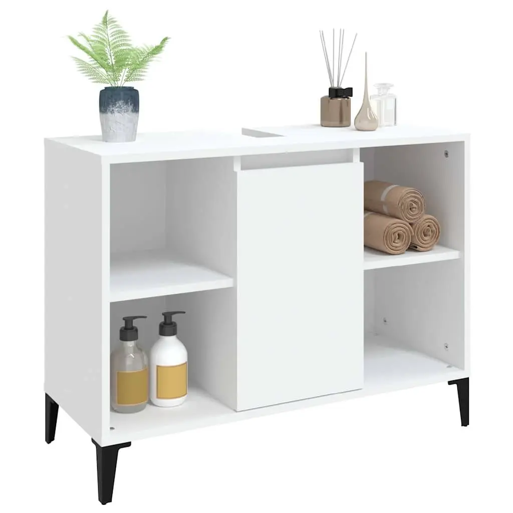 Bathroom Sink Cabinet Engineered Wood 80x33x60cm White