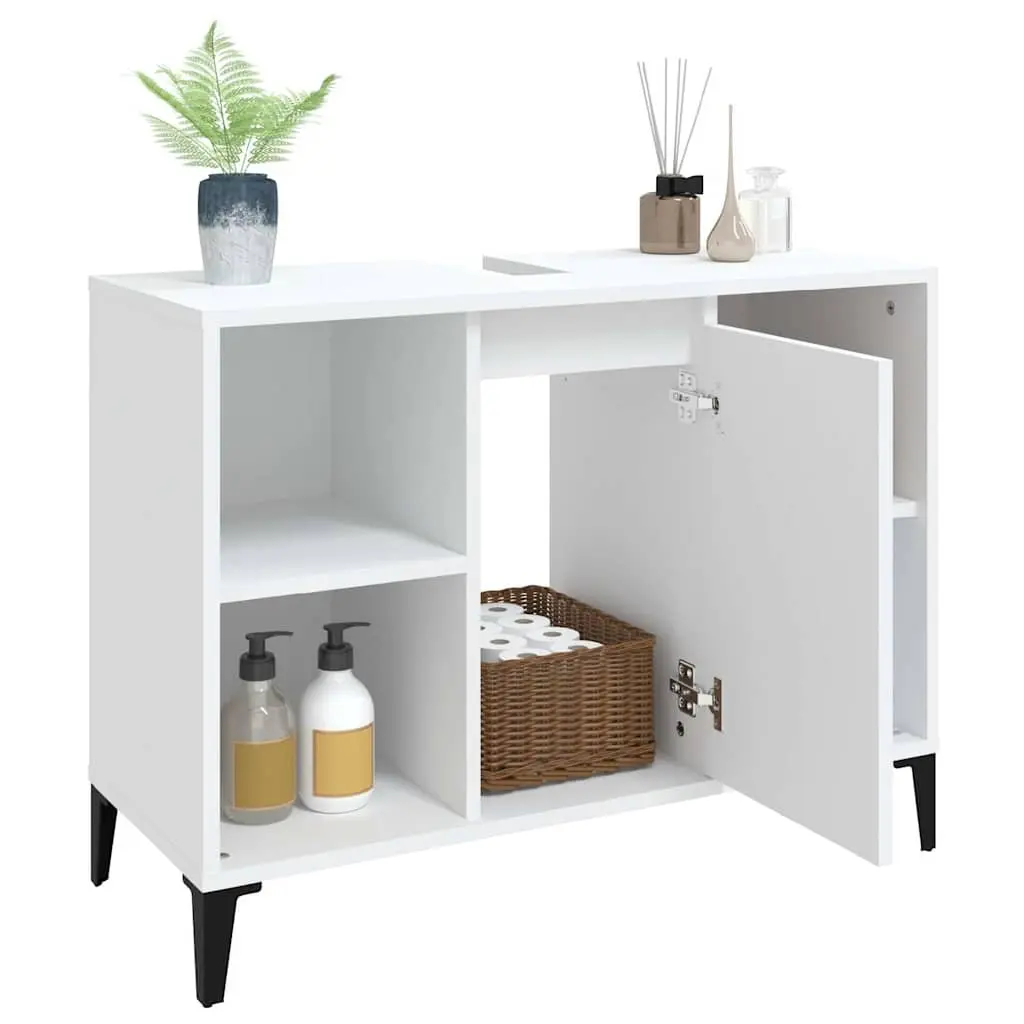 Bathroom Sink Cabinet Engineered Wood 80x33x60cm White