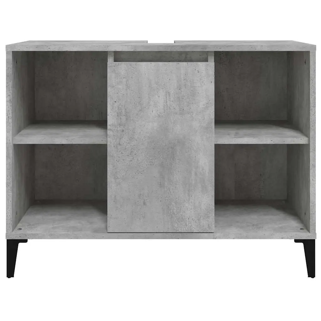 Grey Bathroom Sink Cabinet with Storage 80x33x60cm