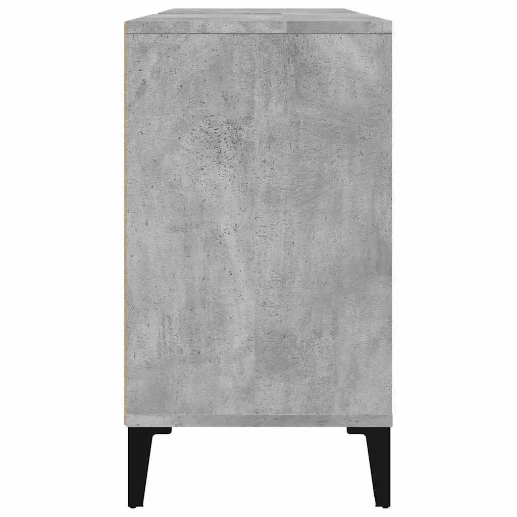Grey Bathroom Sink Cabinet with Storage 80x33x60cm