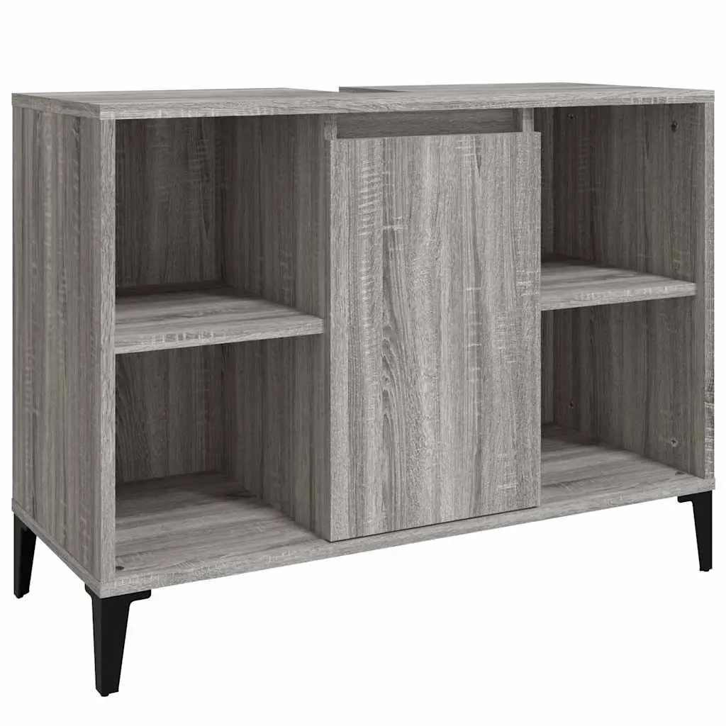 Bathroom Sink Cabinet Engineered Wood 80x33x60 cm Grey