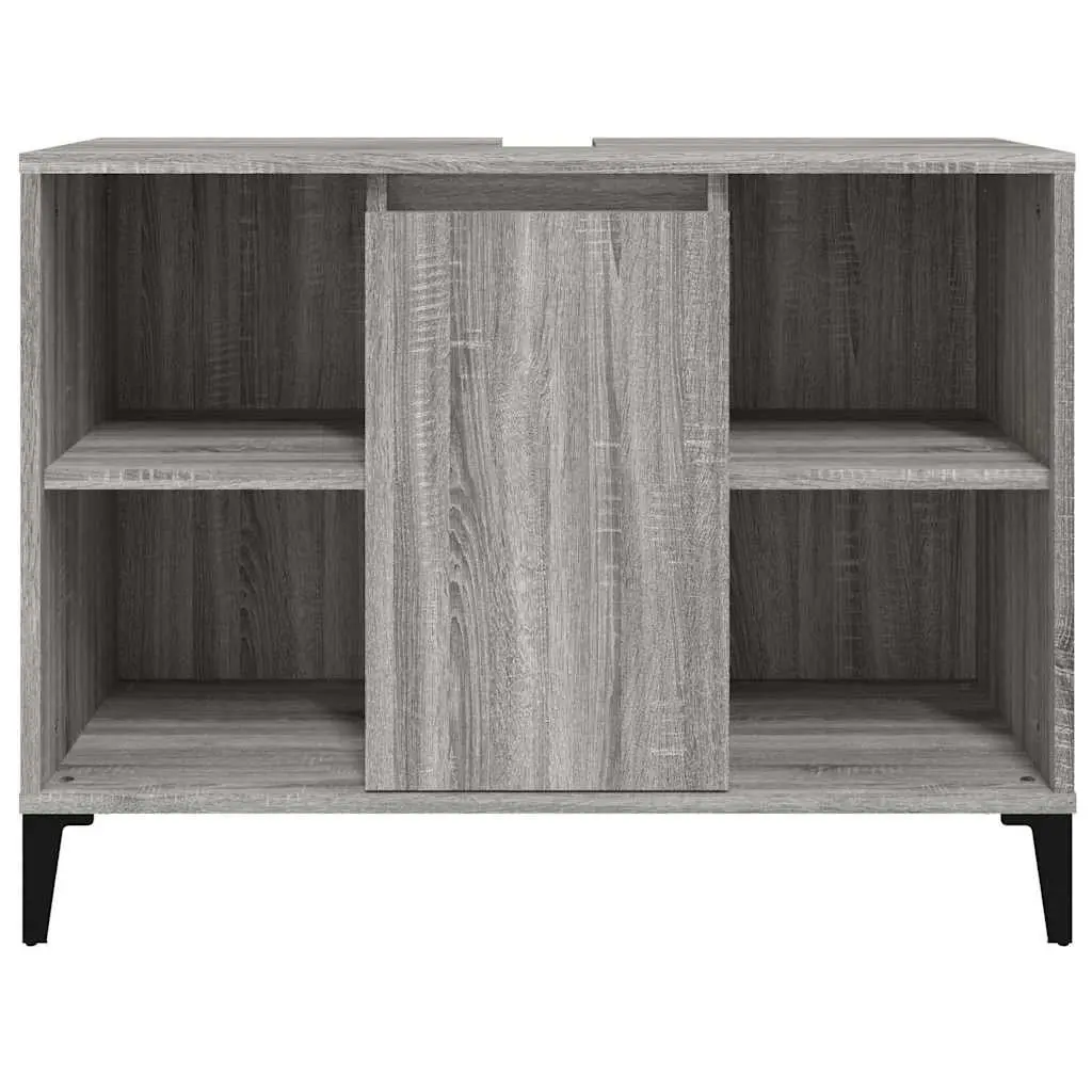 Bathroom Sink Cabinet Engineered Wood 80x33x60 cm Grey