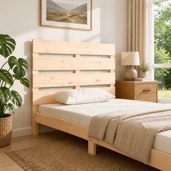 Stylish Wooden Headboard 100cm for Bed with Slatted Design