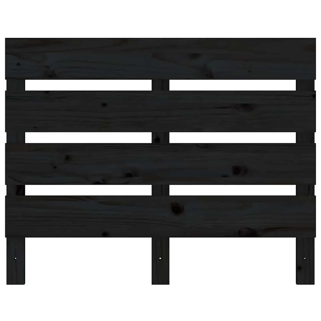 Black 100cm Solid Pine Wood Bed Headboard