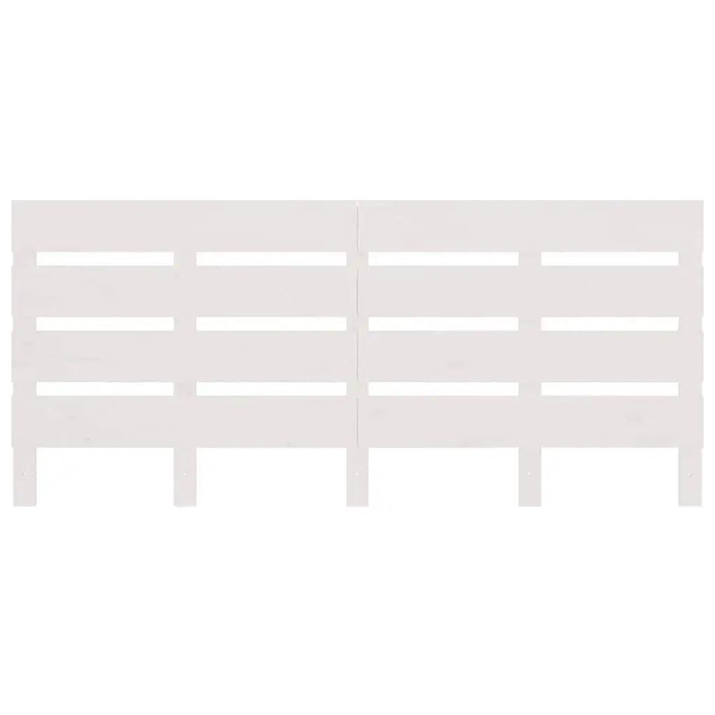 White Slatted Wood Headboard for Beds 150cm