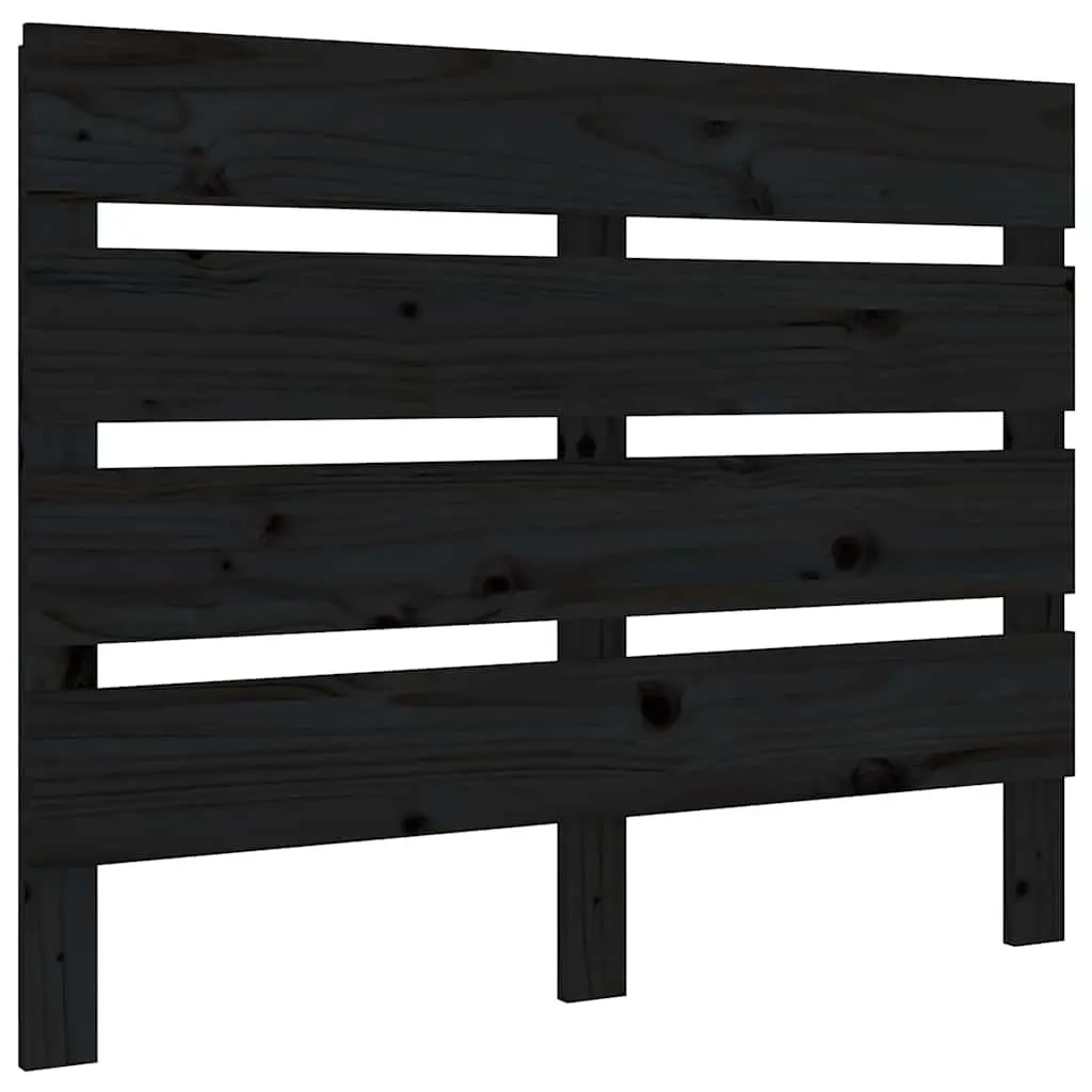 Black Slatted Pine Bed Headboard 75cm