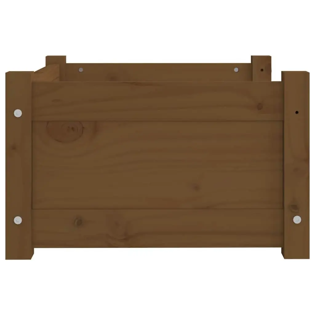 Dog Bed Solid Pine Wood Rectangular Brown 55.5 x 45.5 x 28 cm