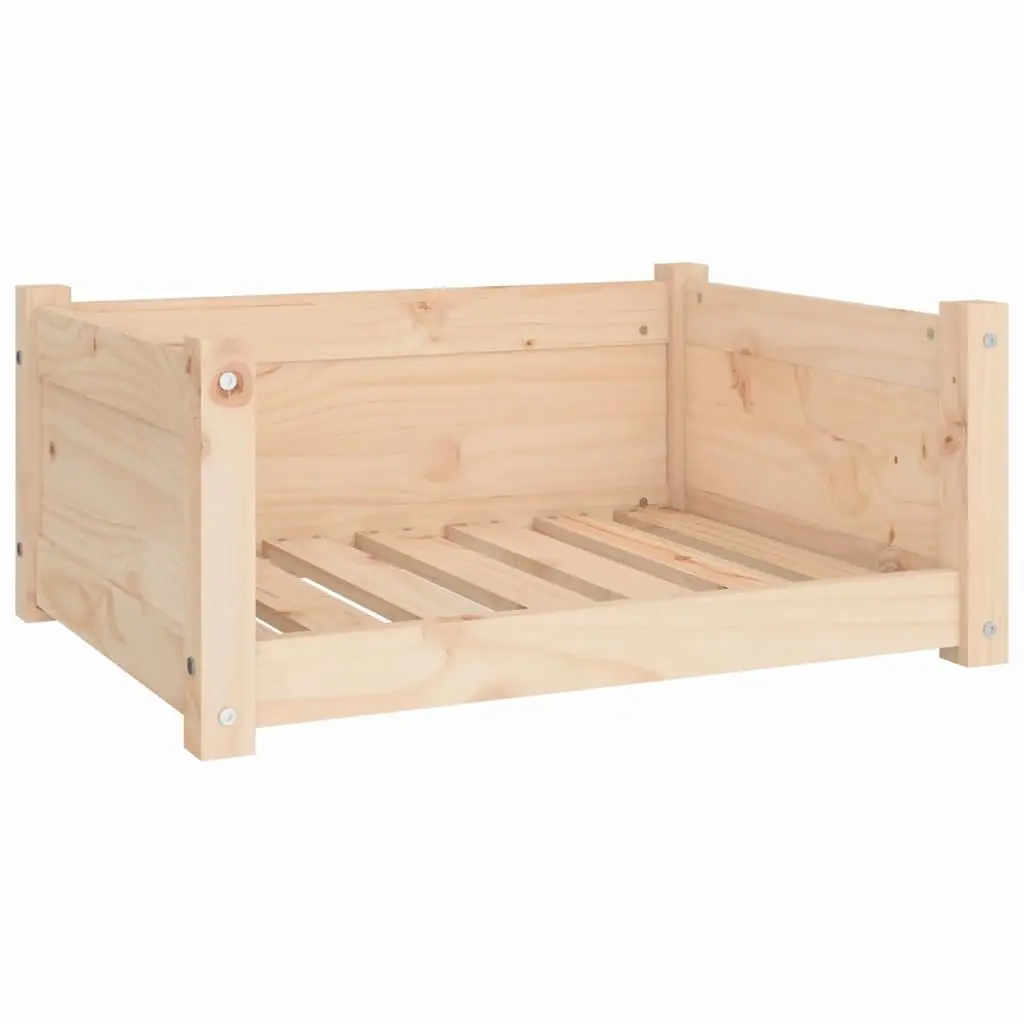 Dog Bed Rectangular Solid Pine Wood Pet Sleeping Furniture Comfortable Puppy