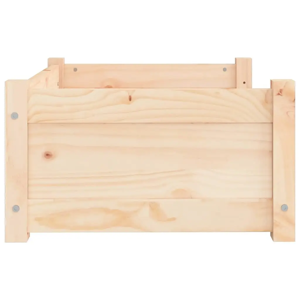 Dog Bed Rectangular Solid Pine Wood Pet Sleeping Furniture Comfortable Puppy