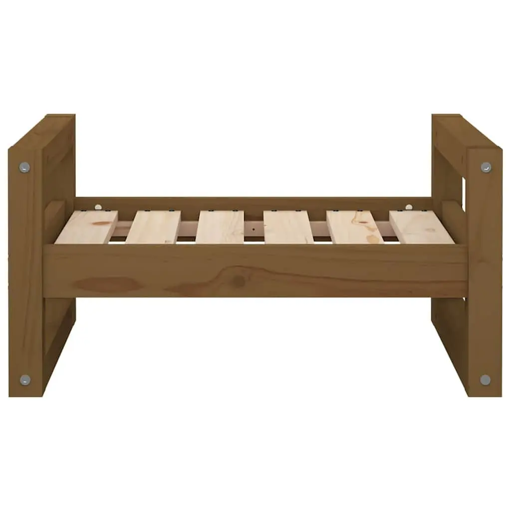 Solid Pine Wood Dog Bed with Rectangular Frame