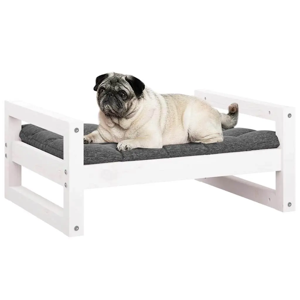Rectangular Dog Bed with Solid Wood Frame for Comfort