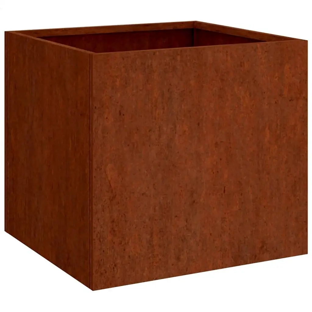 Corten Steel Planter Box 49x47x46cm for Gardens