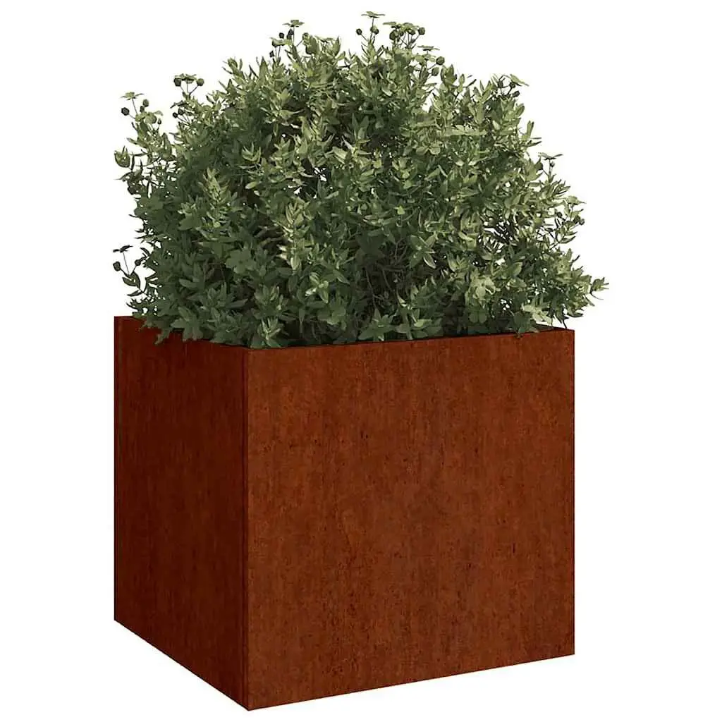 Corten Steel Planter Box 49x47x46cm for Gardens