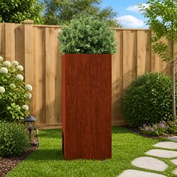 Sturdy Corten Steel Planter Box for Outdoor Decor