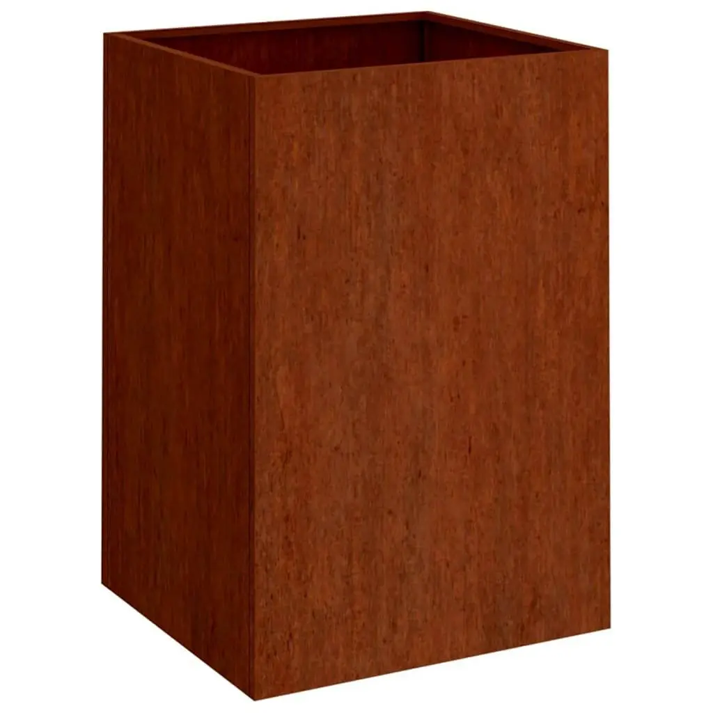 Corten Steel Planter 52x48x75cm Weathering Steel Brown Outdoor Garden Raised Bed