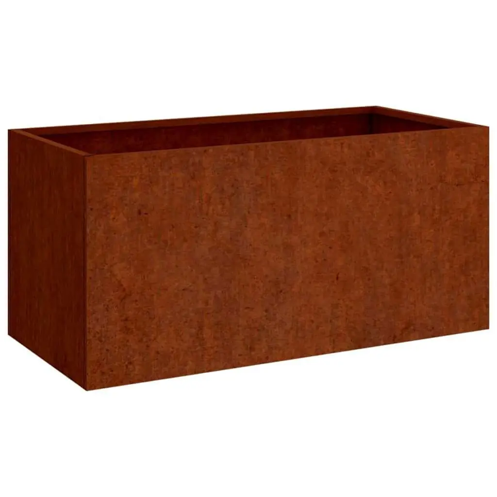 Corten Steel Planter 62x30x29 cm for Garden