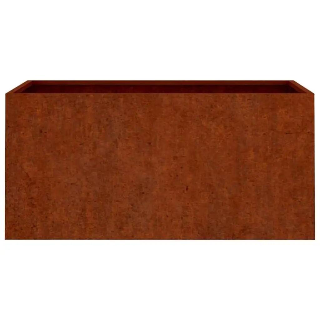 Corten Steel Planter 62x30x29 cm for Garden