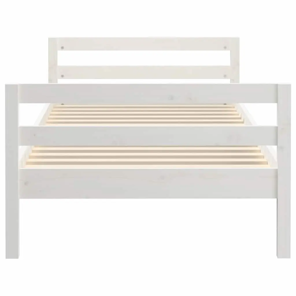 Pine Wood Bed Frame 90x190 cm with Slatted Base