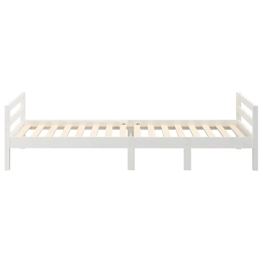 Pine Wood Bed Frame 90x190 cm with Slatted Base