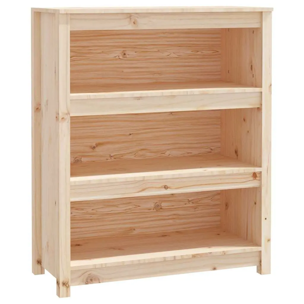 Book Cabinet Solid Pine Wood 80x35x97cm Brown