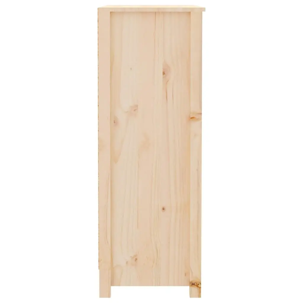 Book Cabinet Solid Pine Wood 80x35x97cm Brown