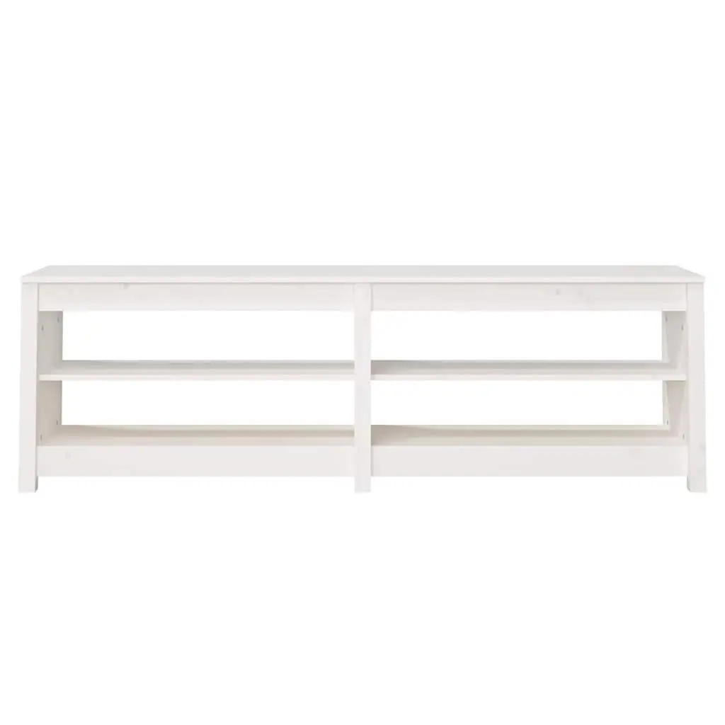 Wooden Shoe Bench with 4 Open Shelves