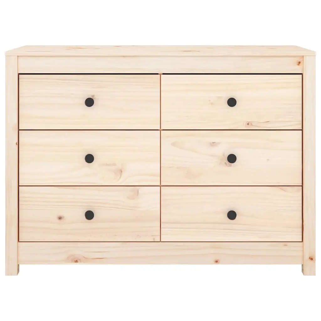 Side Cabinet Solid Pine Wood 100x40x72cm Brown