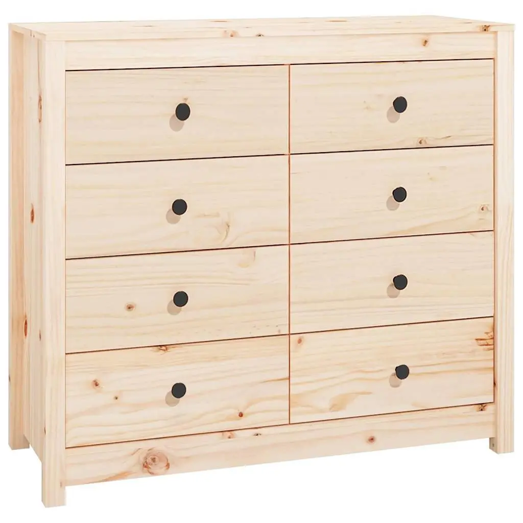 Side Cabinet 100x40x90 cm Solid Pine Wood Brown