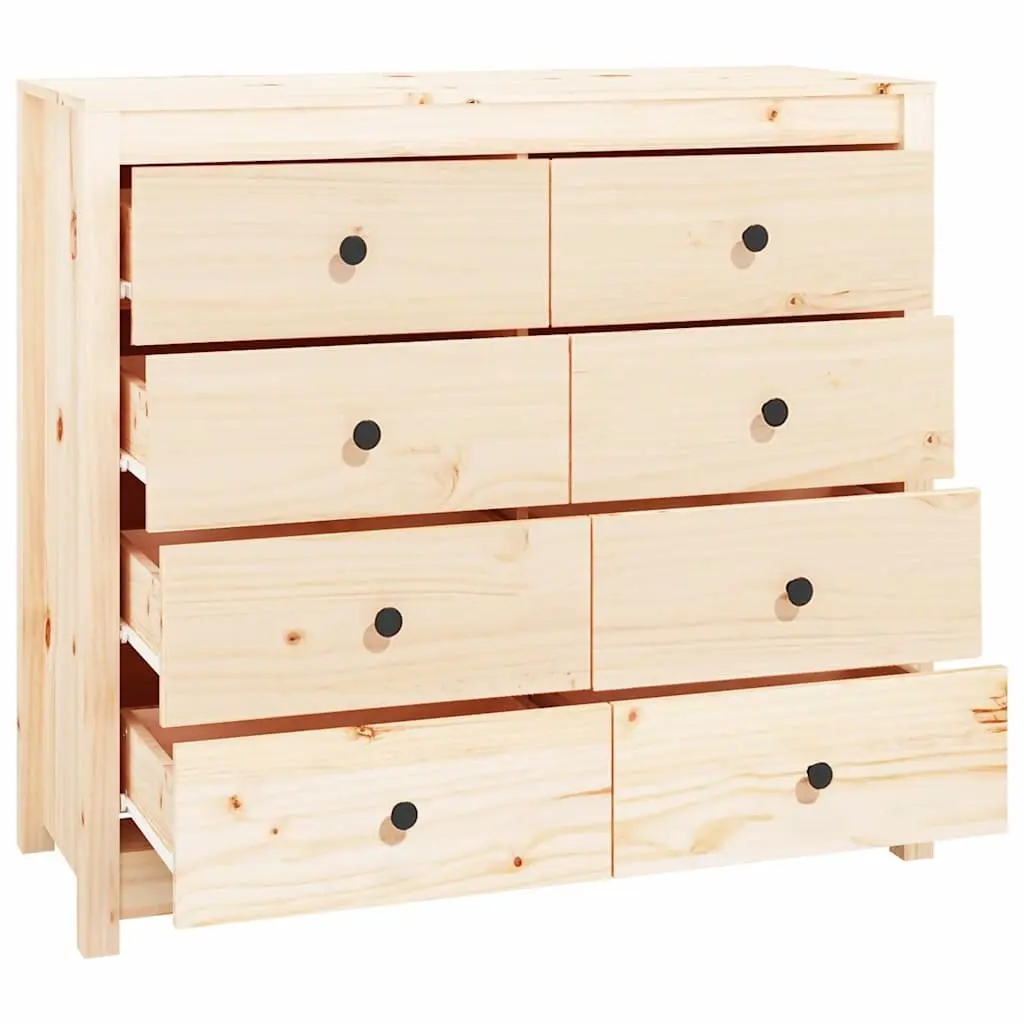 Side Cabinet 100x40x90 cm Solid Pine Wood Brown
